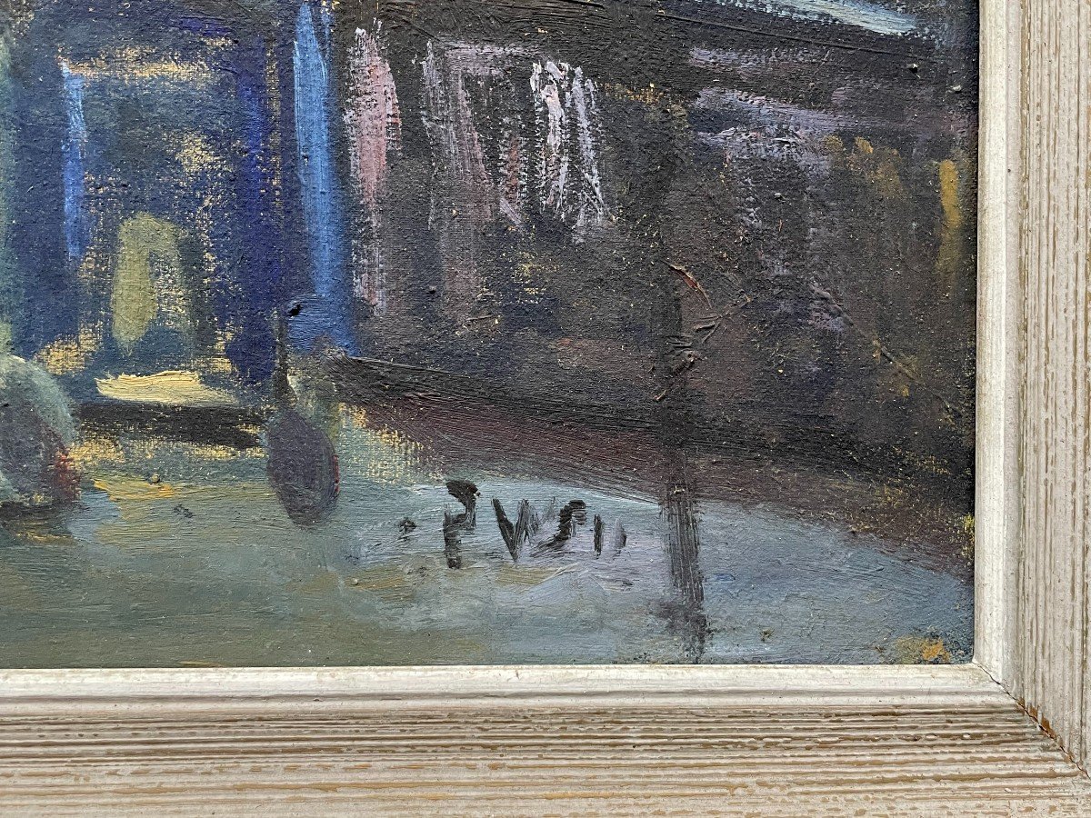 Fun Fair, Oil On Canvas, Signature To Be Identified-photo-3