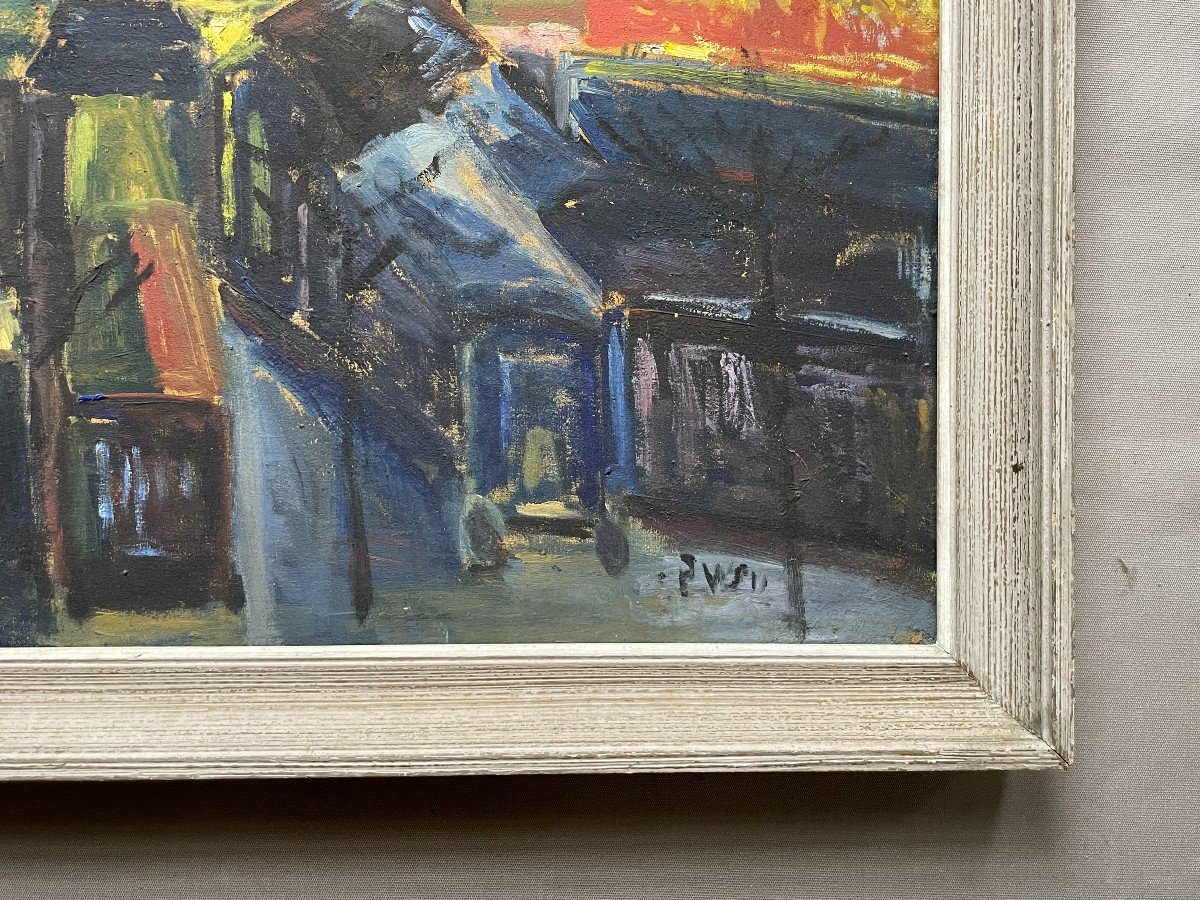 Fun Fair, Oil On Canvas, Signature To Be Identified-photo-2
