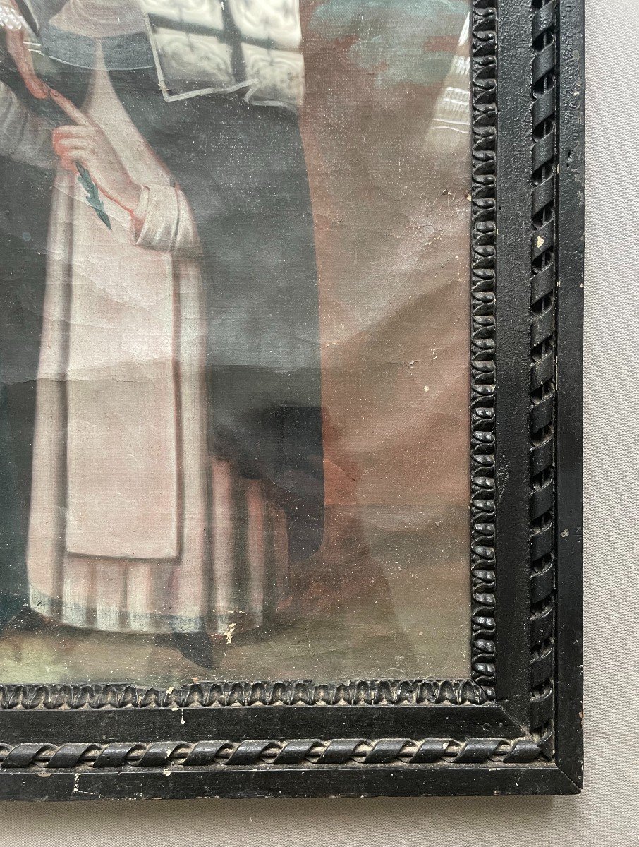 Sainte Catherine De Sienne, Huile Sur Toile, XVIIIe Ou Avant-photo-1