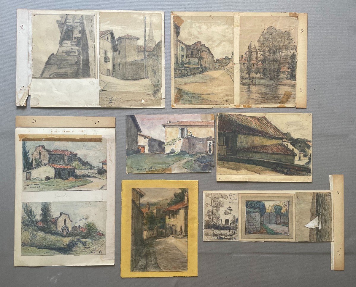 Henri Journolleau, Charente, 20 Drawings And Sketches