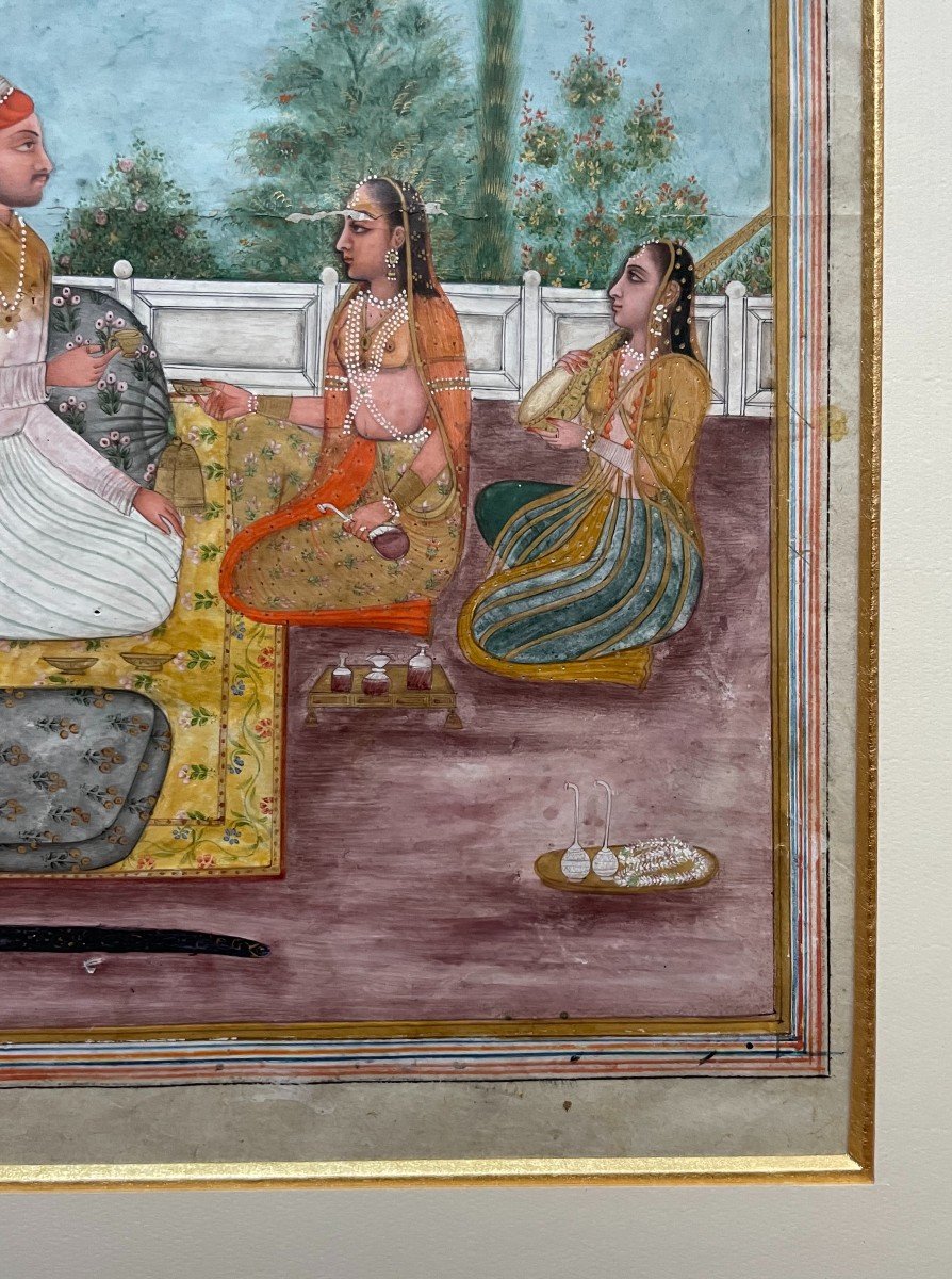 Indian Miniature, 19th Or Before-photo-1