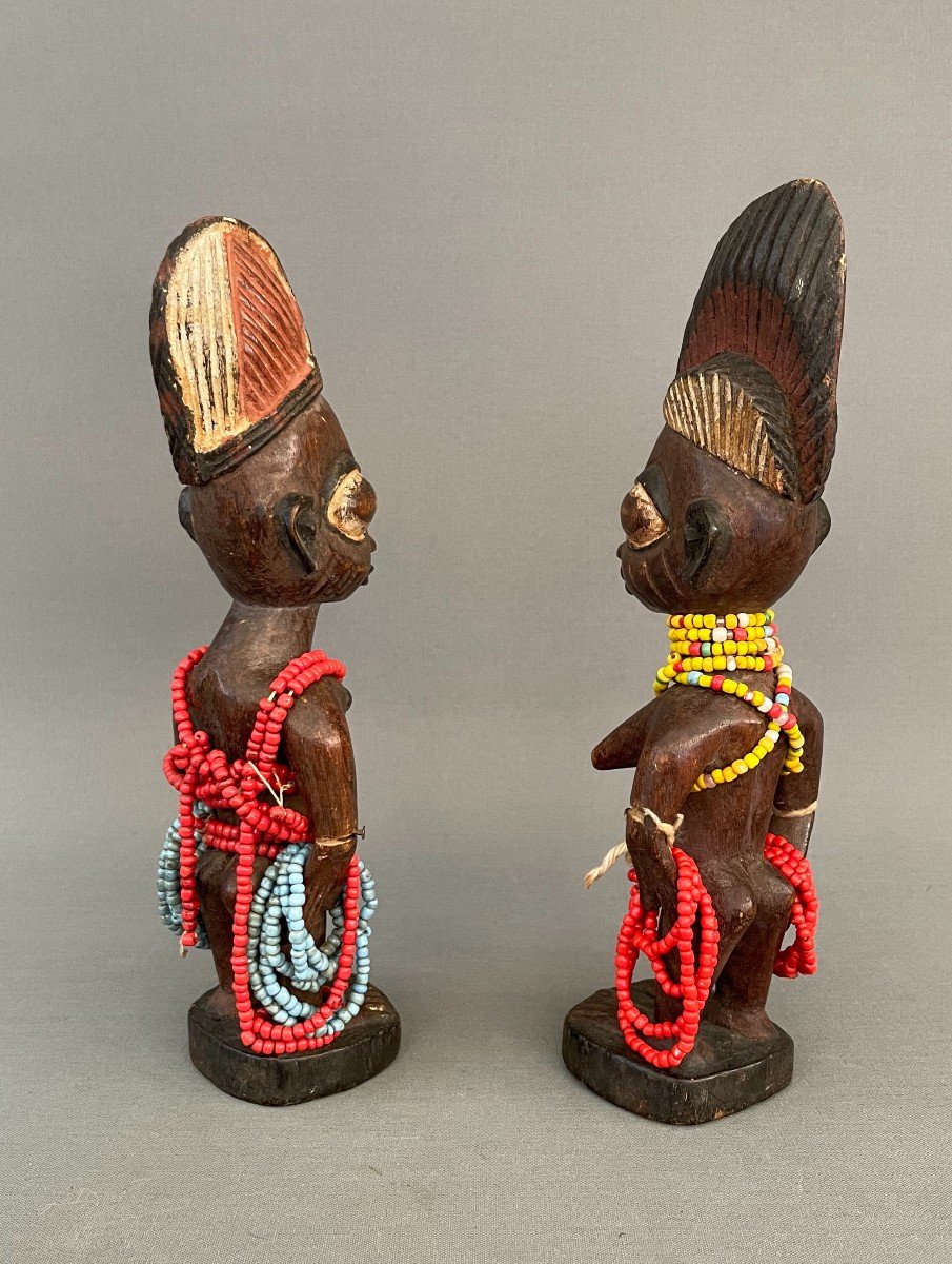 Jumeaux Ibeji, Statues Africaines Yoruba-photo-4