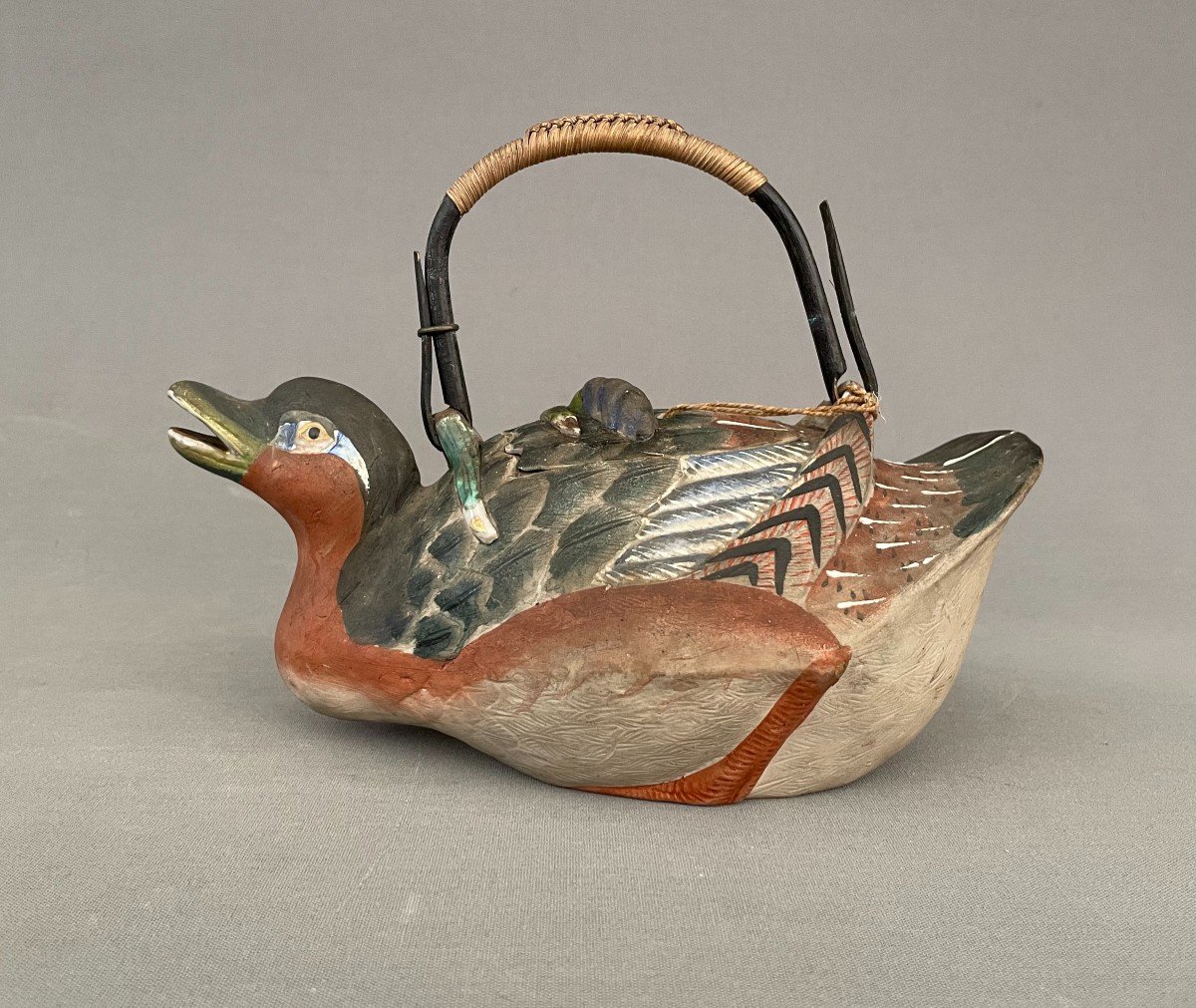 Théière En Porcelaine En Forme De Canard, Asie, Début XXe