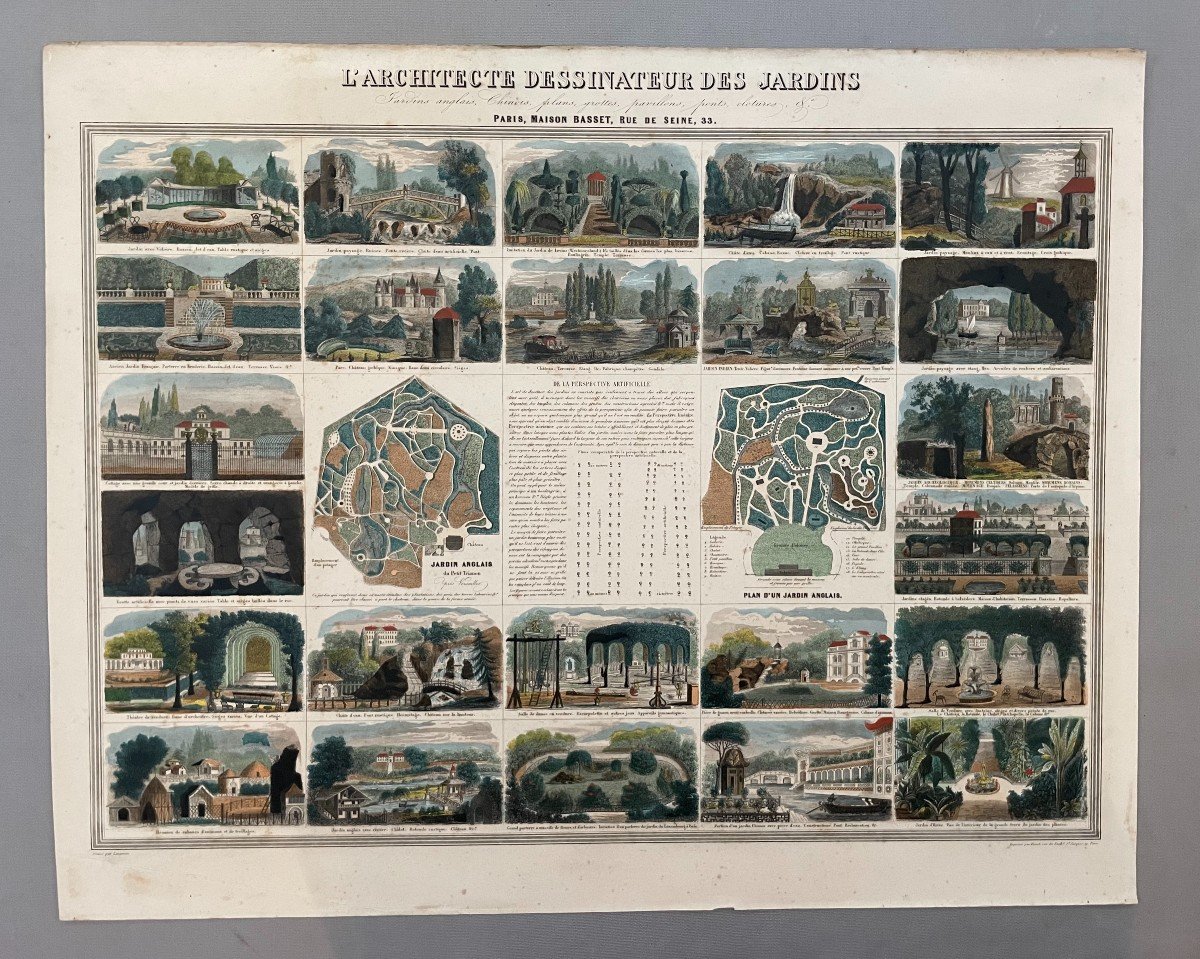 l'Architecte Dessinateur Des Jardins, Planche Pédagogique, Maison Basset, Paris