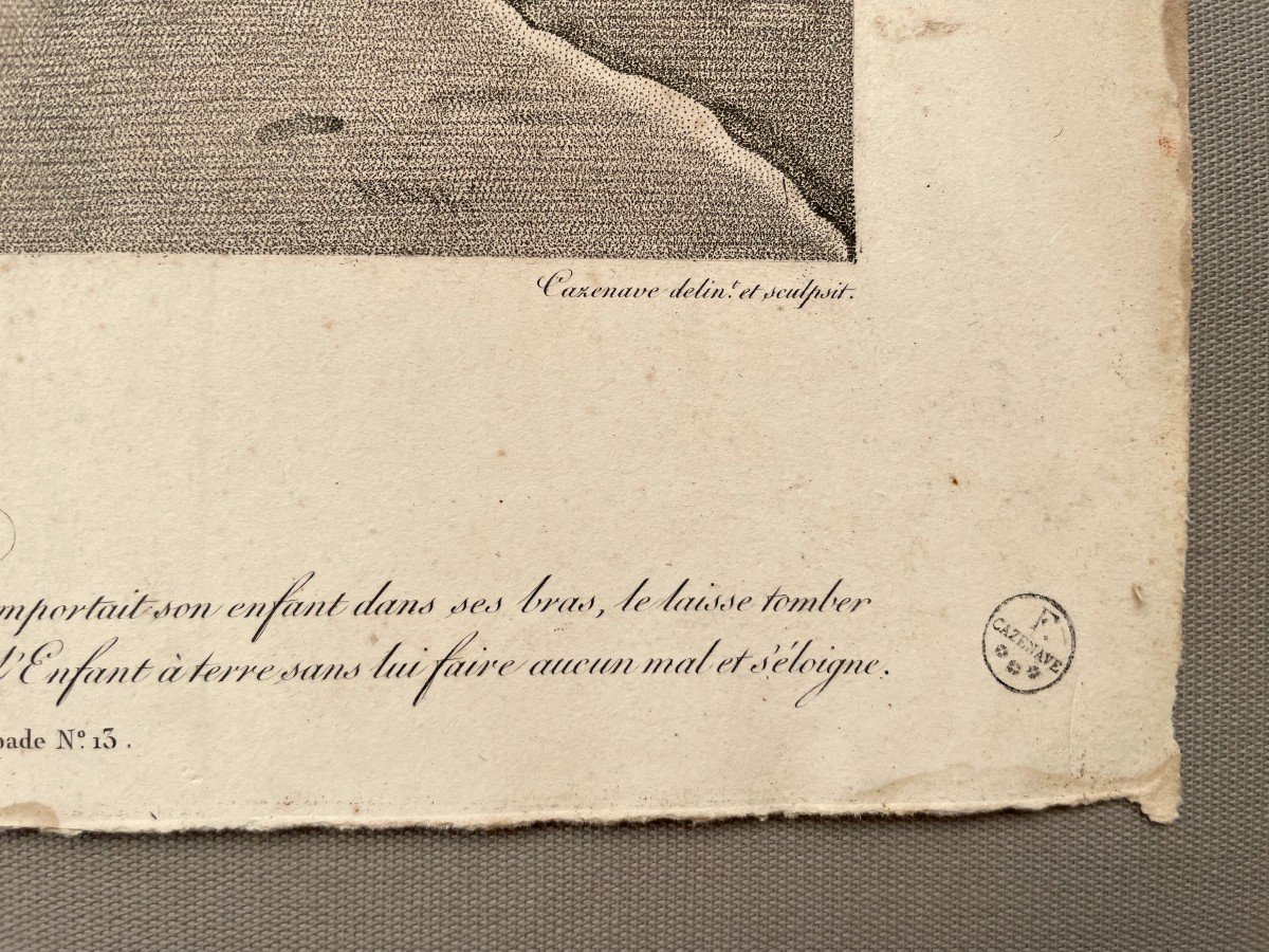 Trait Sublime De Maternité, Gravure Par Cazenave d'Après Monsiau-photo-4