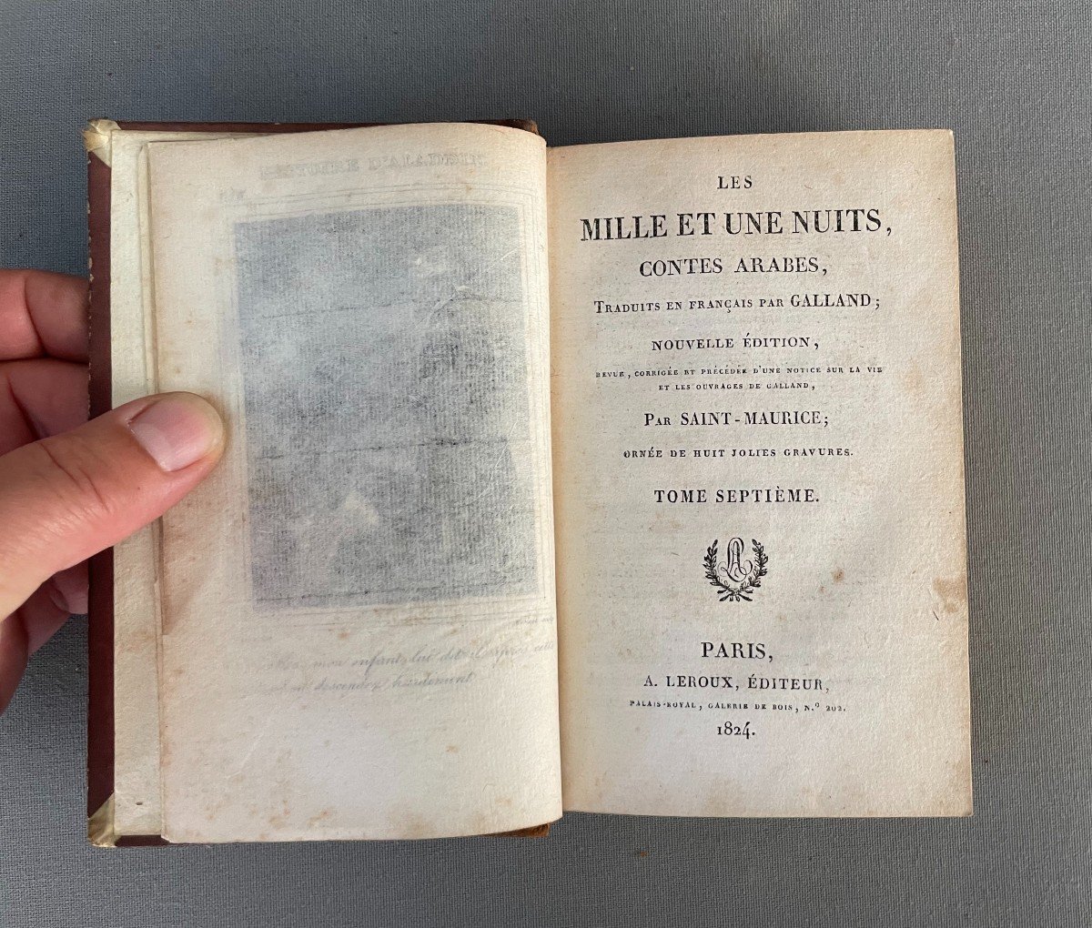 Antoine Galland, Les Mille Et Une Nuits, Contes Arabes, Paris, A. Leroux, 1824-photo-6