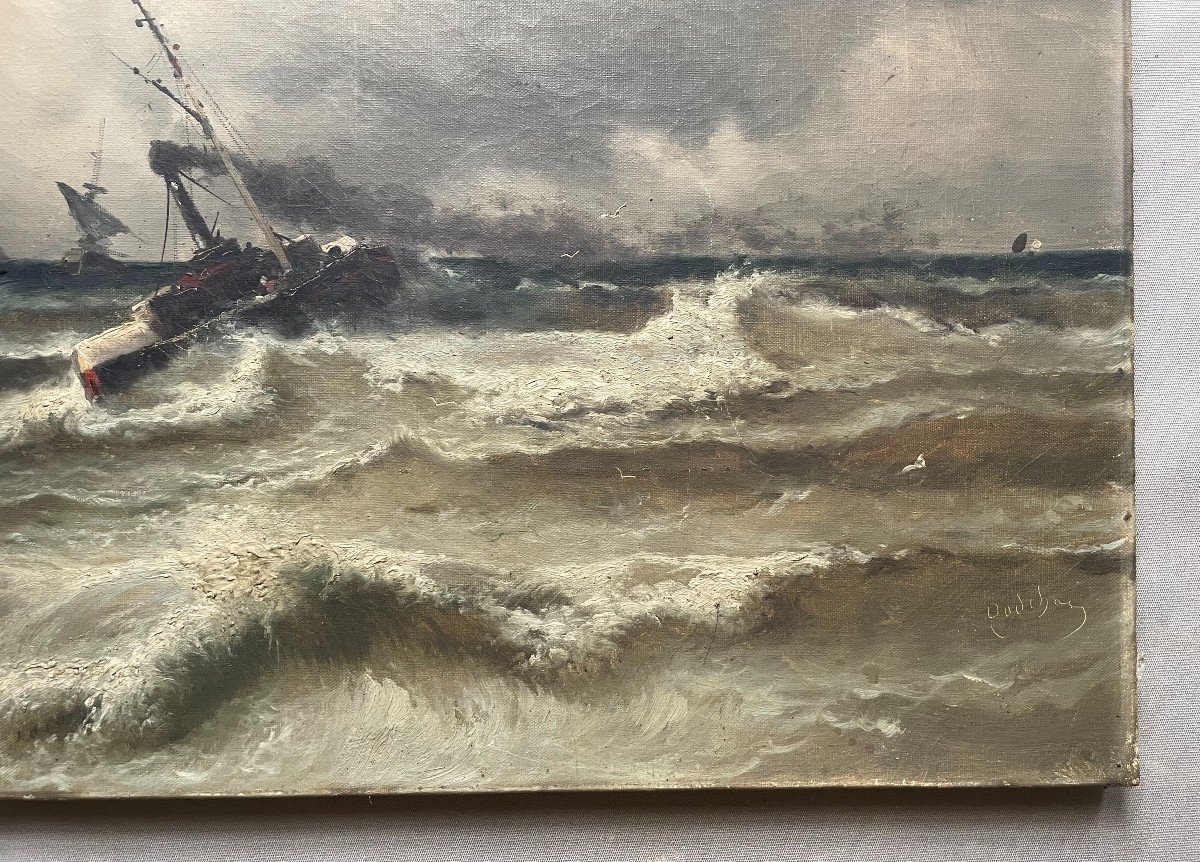 Alfred Godchaux, Boats In The Storm-photo-2