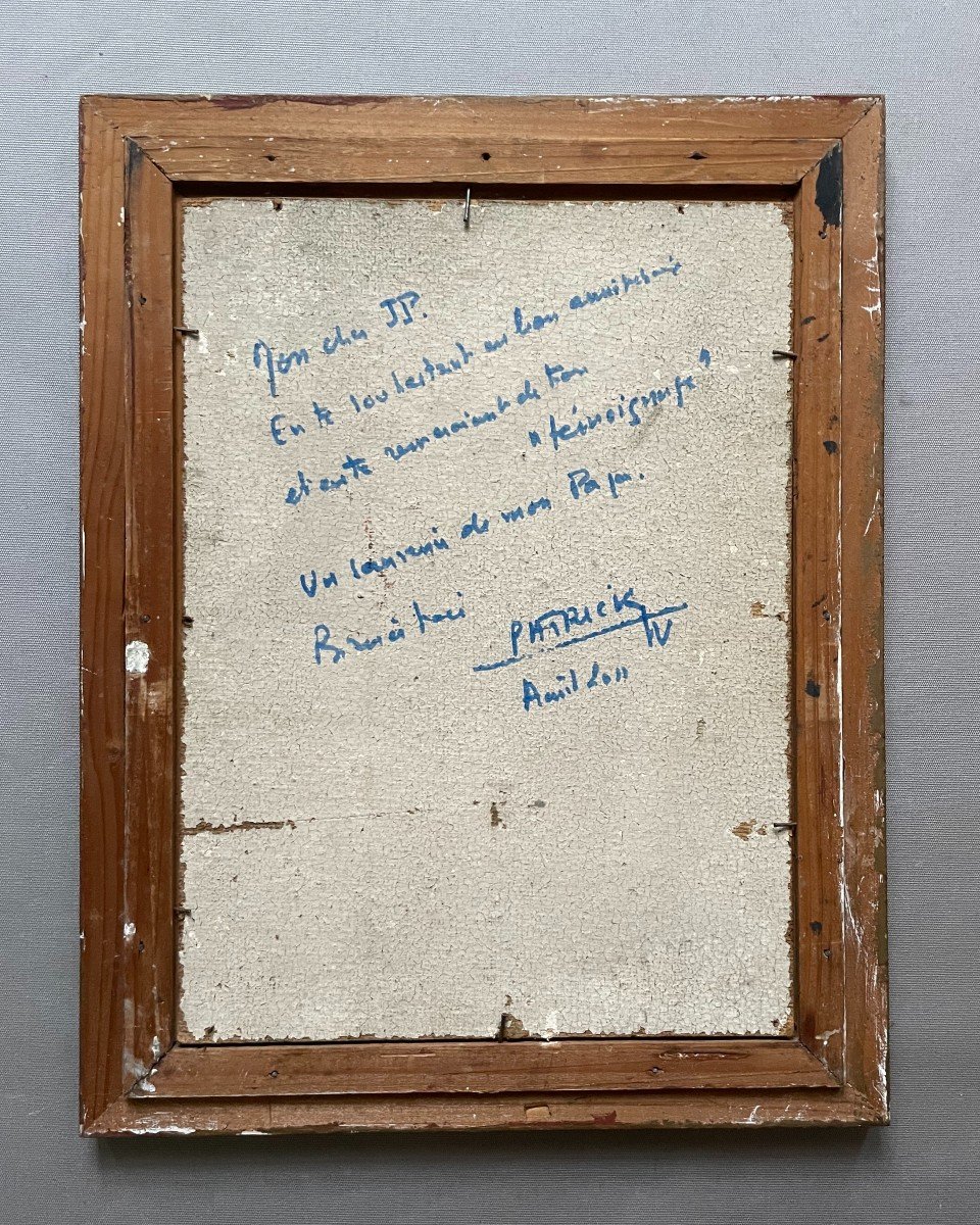 Le Poêle Dans l'Atelier Du Peintre, Huile Sur Panneau Signée R. Werner-photo-4