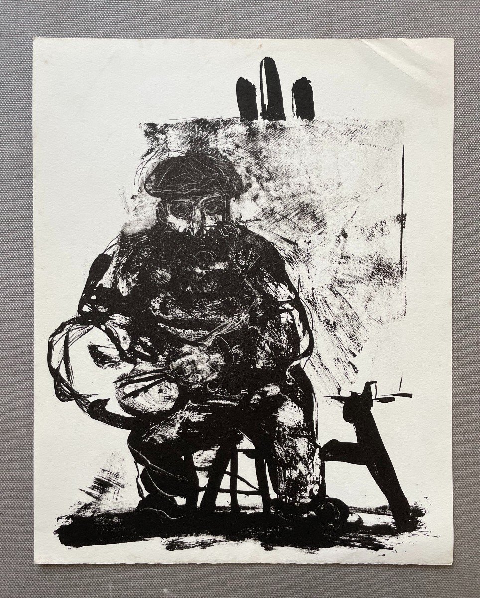 Mané-Katz, Le Peintre à l'Atelier, 3 Lithographies-photo-3