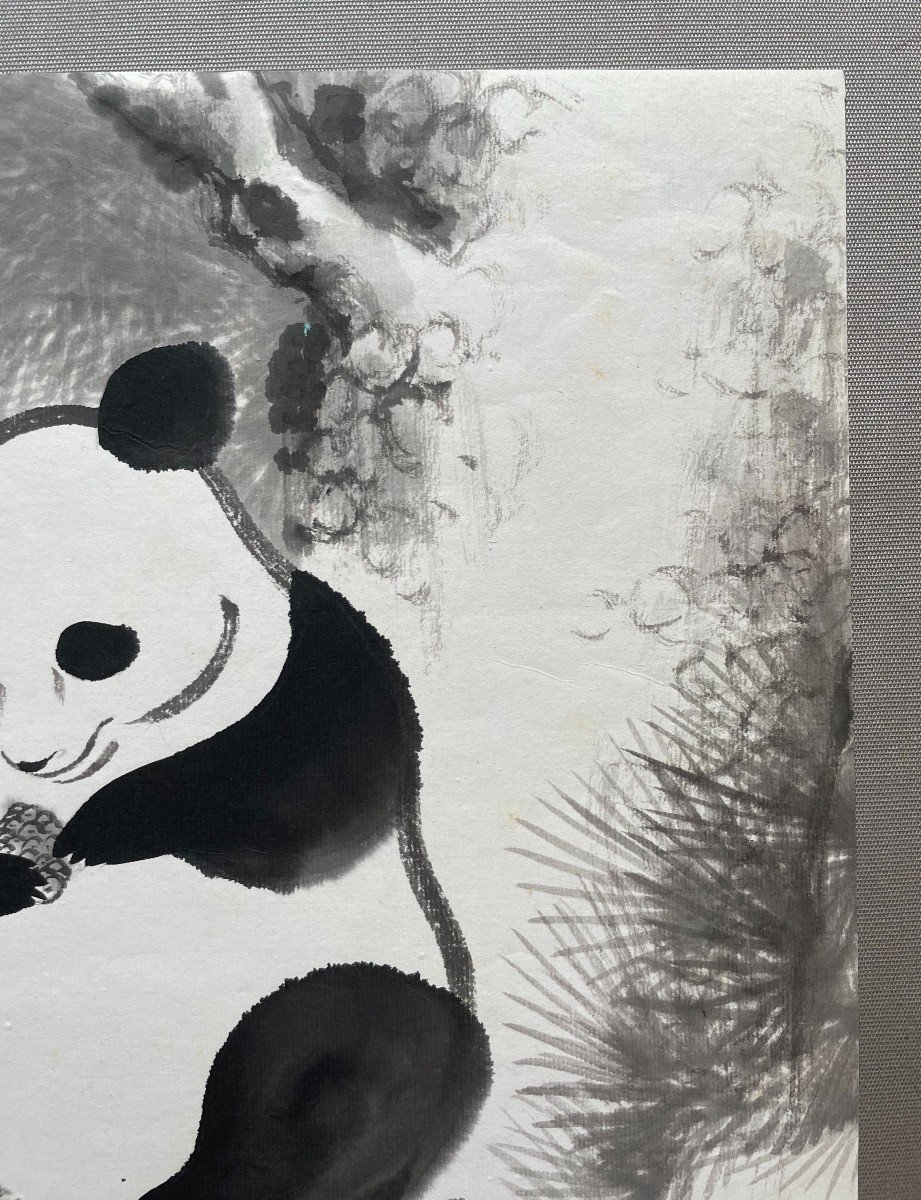 Panda, Ink Wash, China, 20th Century-photo-4