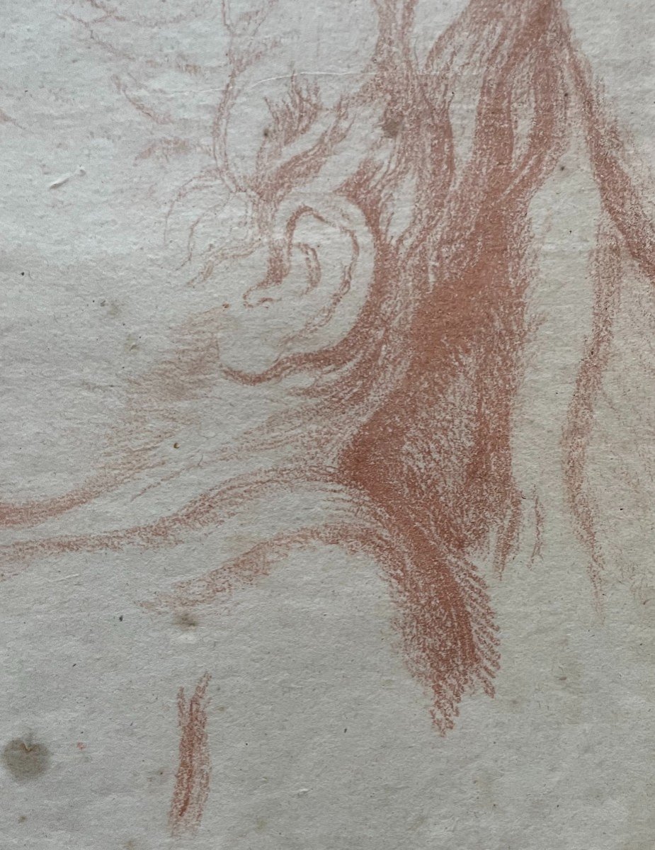 Portrait Of A Child, Red Chalk Drawing And Its Counter-proof-photo-6