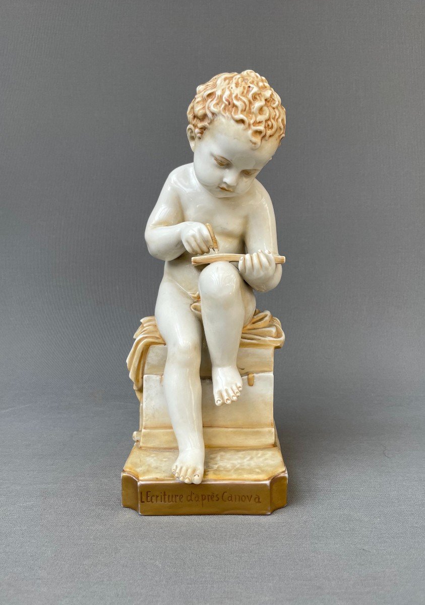 Writing After Canova, Capodimonte Porcelain-photo-2