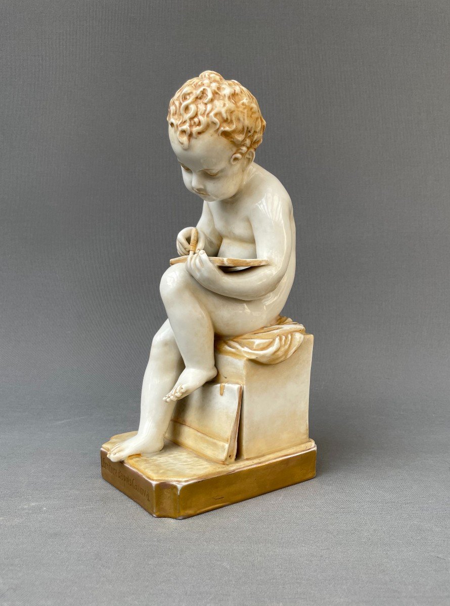 Writing After Canova, Capodimonte Porcelain-photo-3