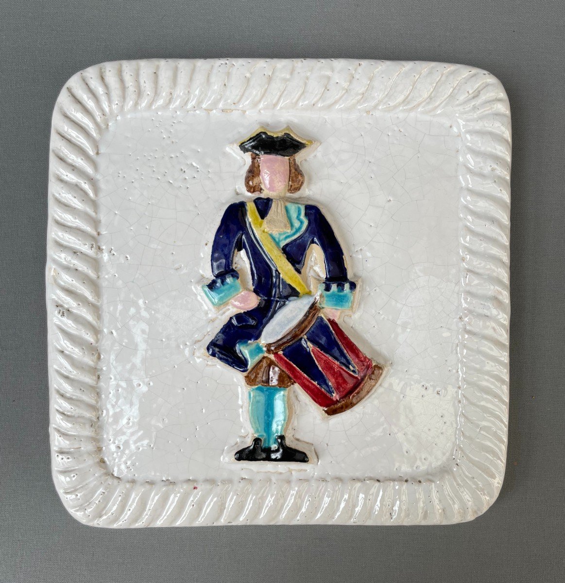 The Drummer, Enameled Earthenware Plaque