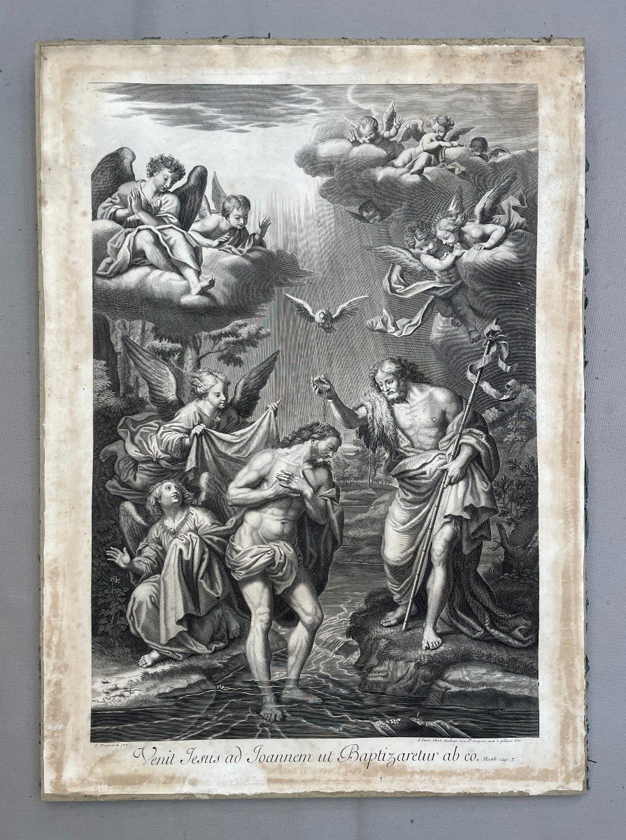 The Baptism Of Christ, Engraving After Mignard-photo-2