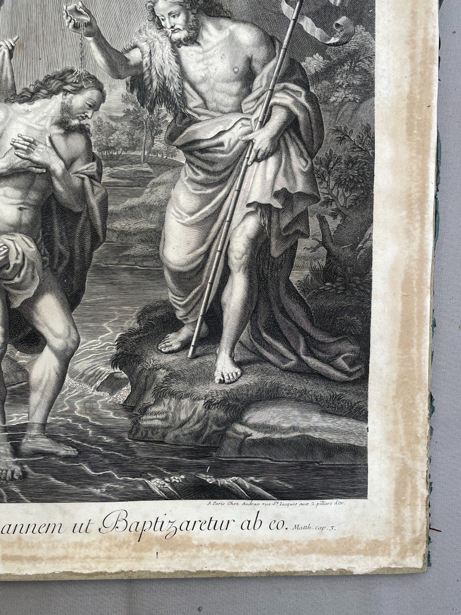 The Baptism Of Christ, Engraving After Mignard-photo-1