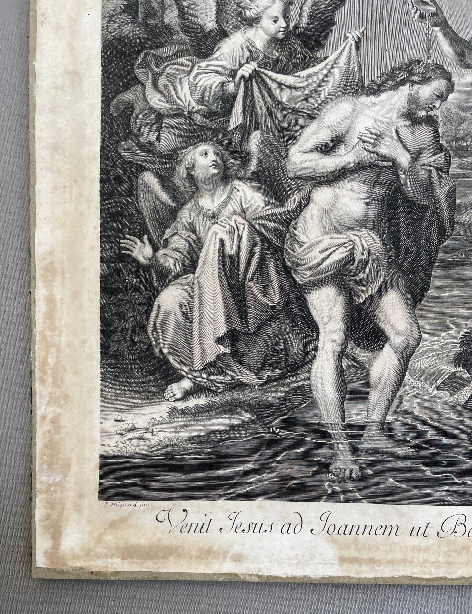 The Baptism Of Christ, Engraving After Mignard-photo-2