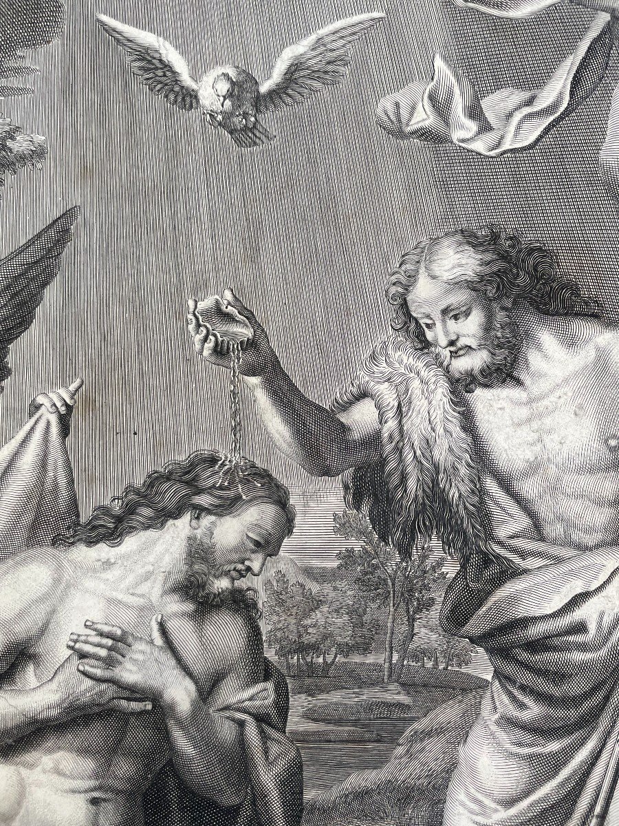 The Baptism Of Christ, Engraving After Mignard-photo-5