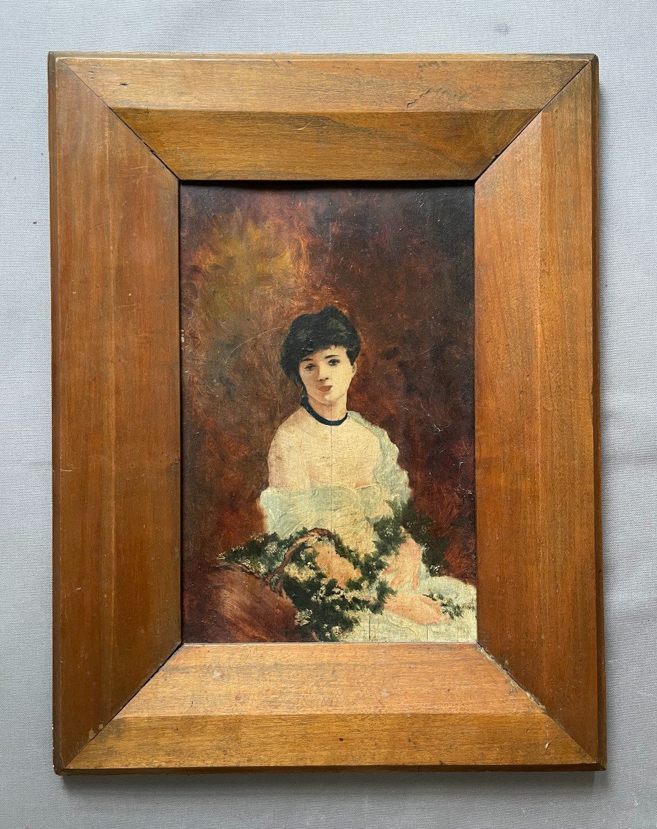 Portrait Of A Woman, Oil On Panel