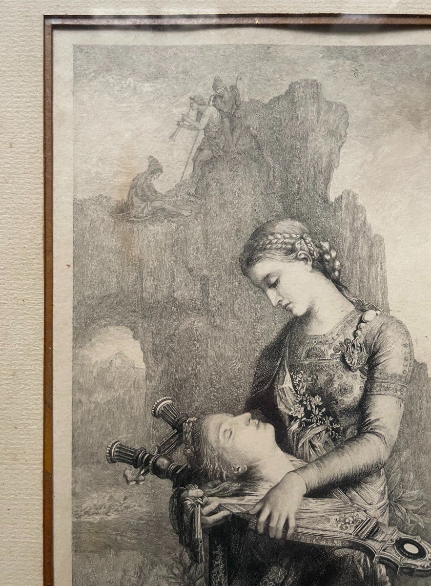 Orphée, Gravure Par Emile Sulpis d'Après Gustave Moreau-photo-1