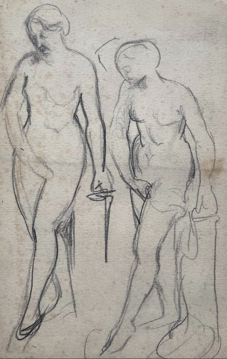 Female Nudes, Drawing, 19th Century