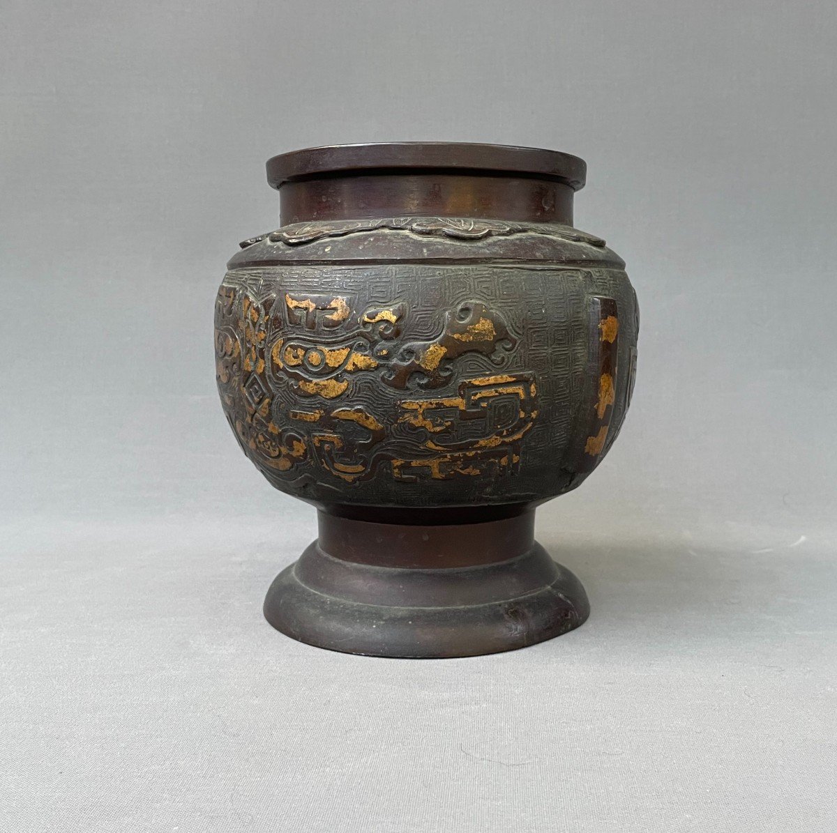 Vase En Bronze, Asie, XXe-photo-2