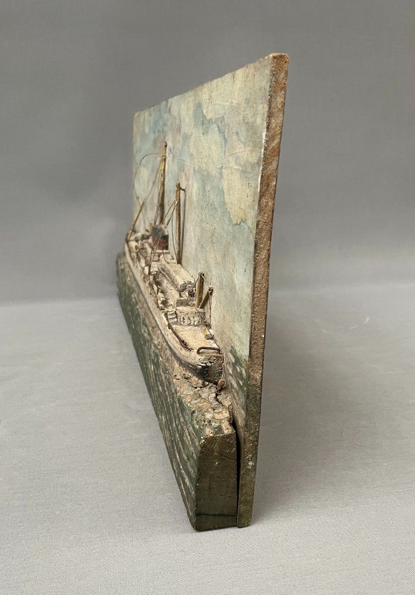  Diorama De Marine, Bateau, Début XXe -photo-5