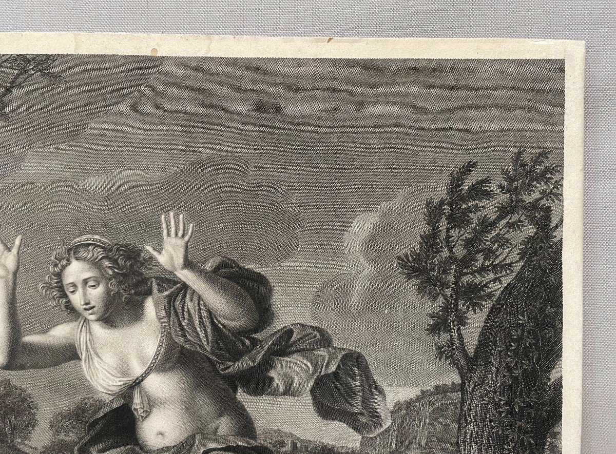 Venus And Adonis Engraving By Pietro Bonato Veneto Bassanese After Francesco Barbieri-photo-4