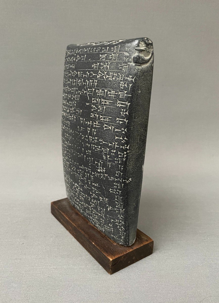 Mesopotamia, Babylonian Tablet, Reconstituted Marble Cast, Early 20th Century-photo-3