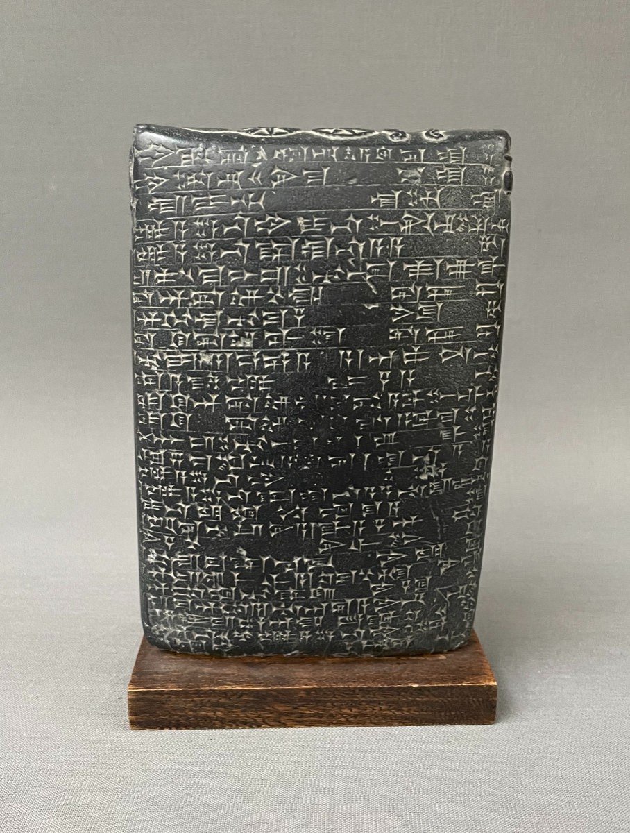 Mesopotamia, Babylonian Tablet, Reconstituted Marble Cast, Early 20th Century-photo-4