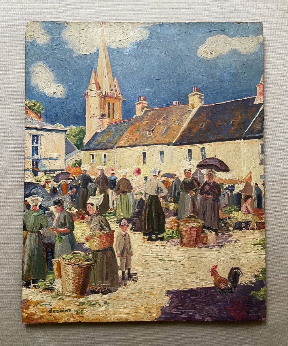 Jour De Marché à Paimpol, Signature à Identifier-photo-2