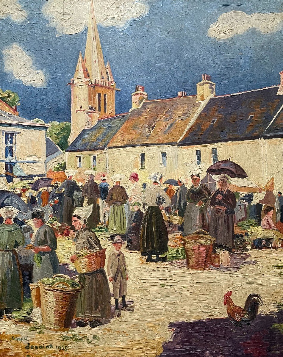 Jour De Marché à Paimpol, Signature à Identifier