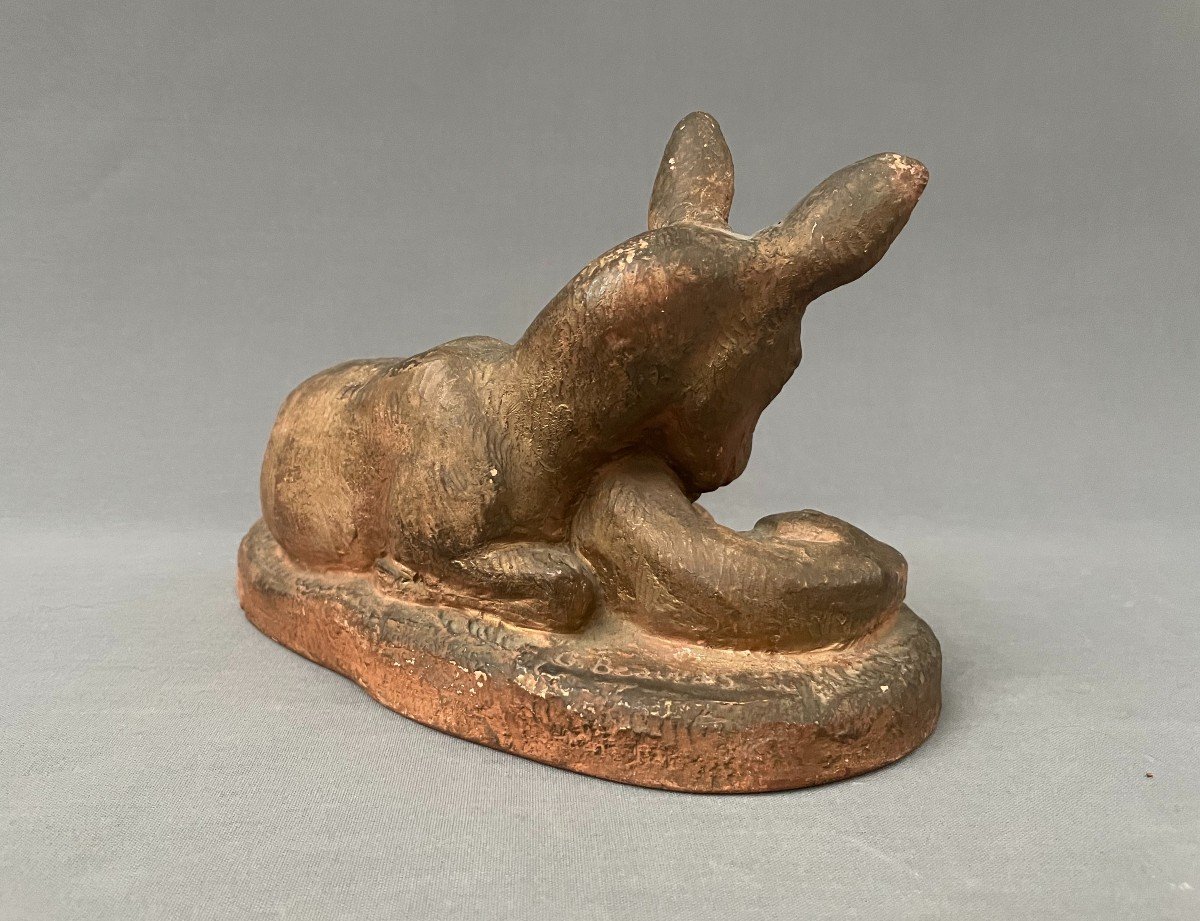 Gabriel Beauvais, Doe And Fawn, Terracotta-photo-3