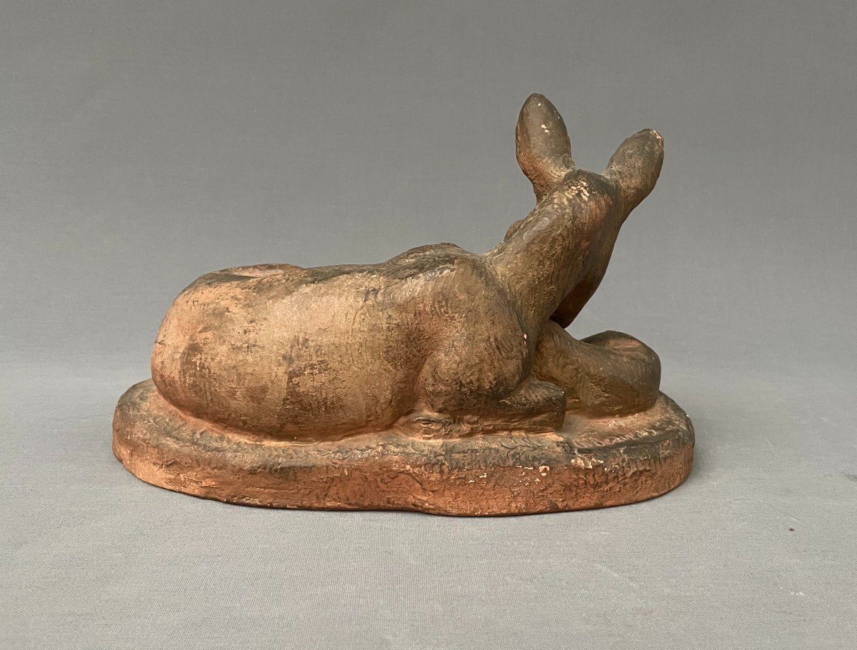 Gabriel Beauvais, Doe And Fawn, Terracotta-photo-1