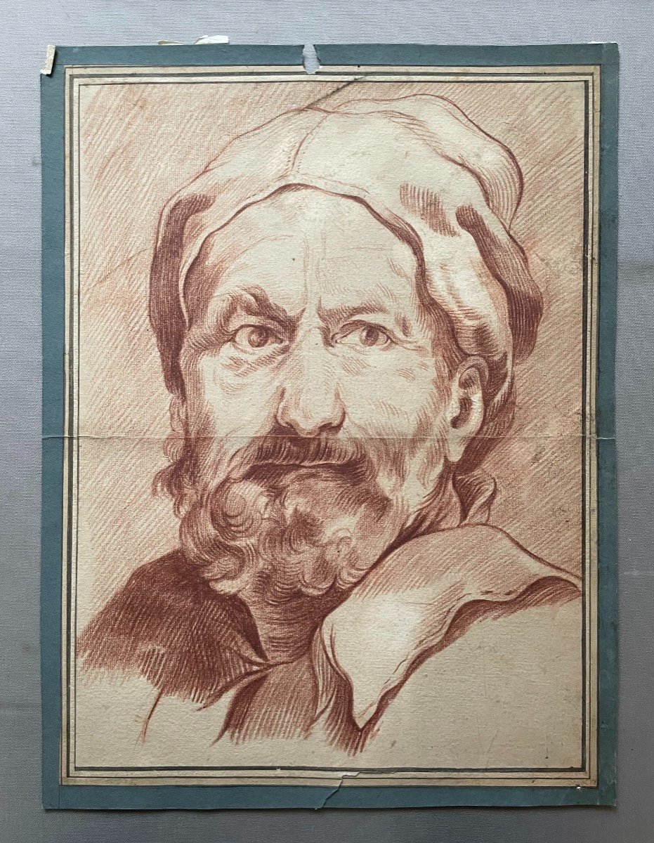 Portrait d'Homme, Dessin à La Sanguine XVIIIe