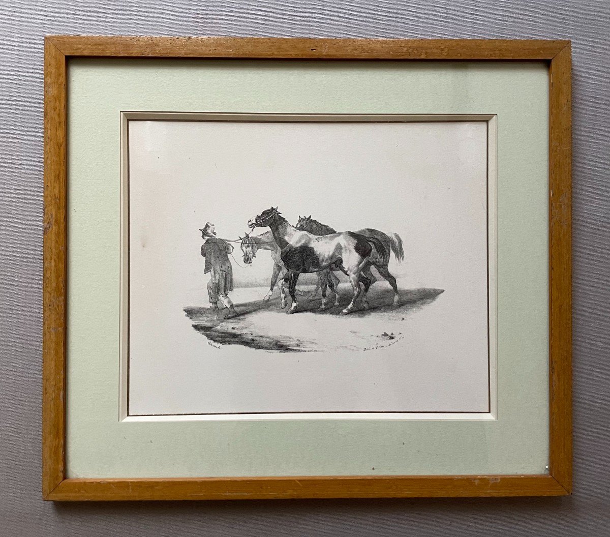 Chevaux, Deux Lithographies d'Après Géricault-photo-2