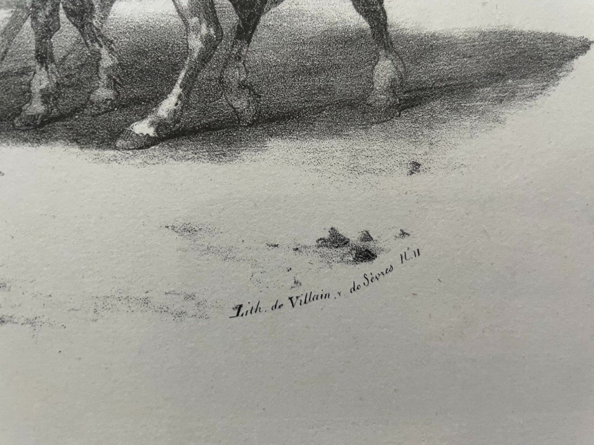 Chevaux, Deux Lithographies d'Après Géricault-photo-1