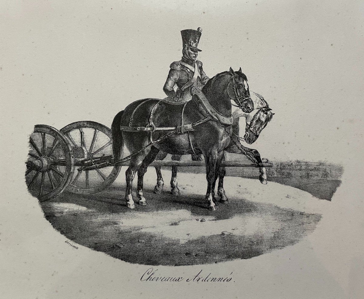 Chevaux, Deux Lithographies d'Après Géricault-photo-3