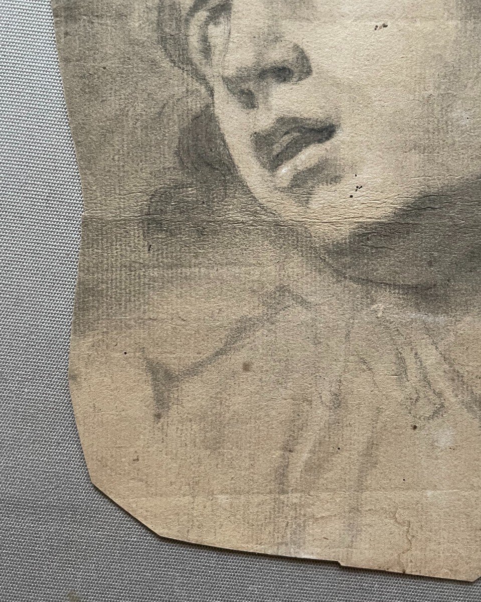 Portrait, Chalk Drawing, 19th Century Or Earlier-photo-1