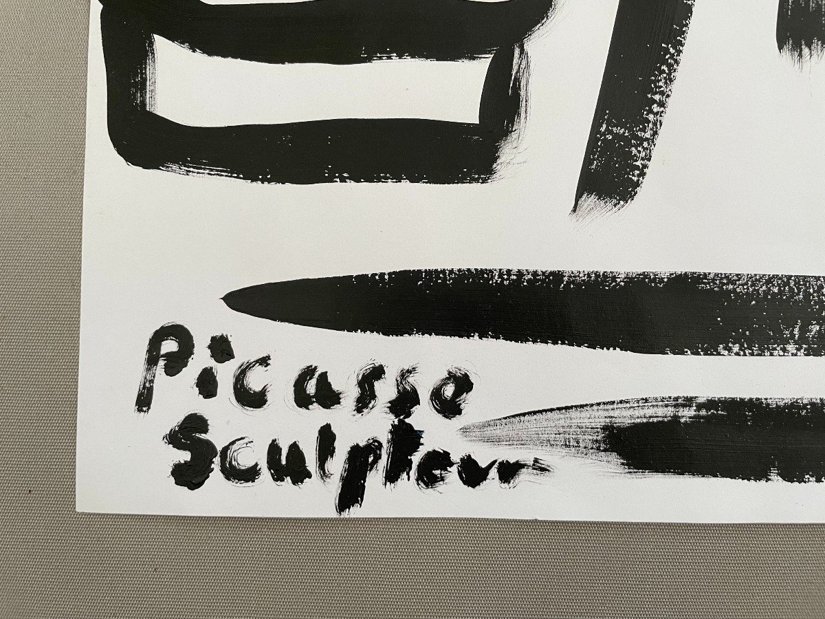 Picasso Sculpteur, Gouache, Signature à Identifier-photo-4