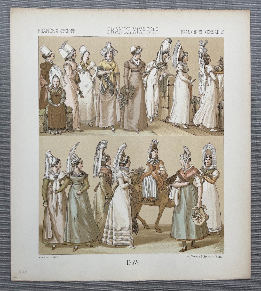 Historical Costume, 167 Plates, 19th Century Lithographs-photo-3