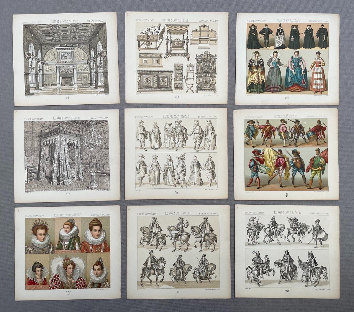 Historical Costume, 167 Plates, 19th Century Lithographs-photo-3