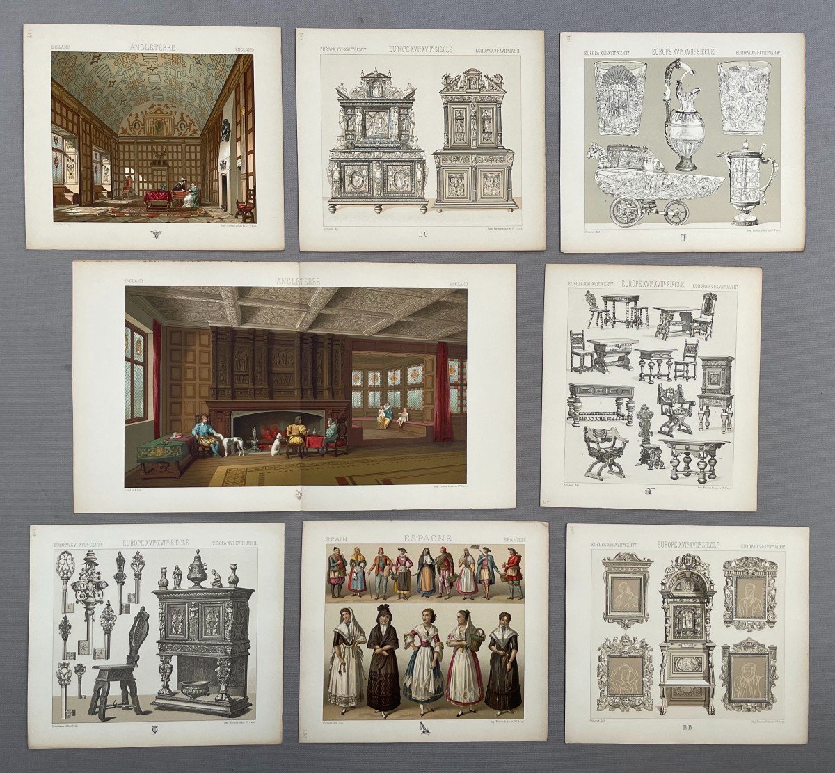 Historical Costume, 167 Plates, 19th Century Lithographs-photo-5