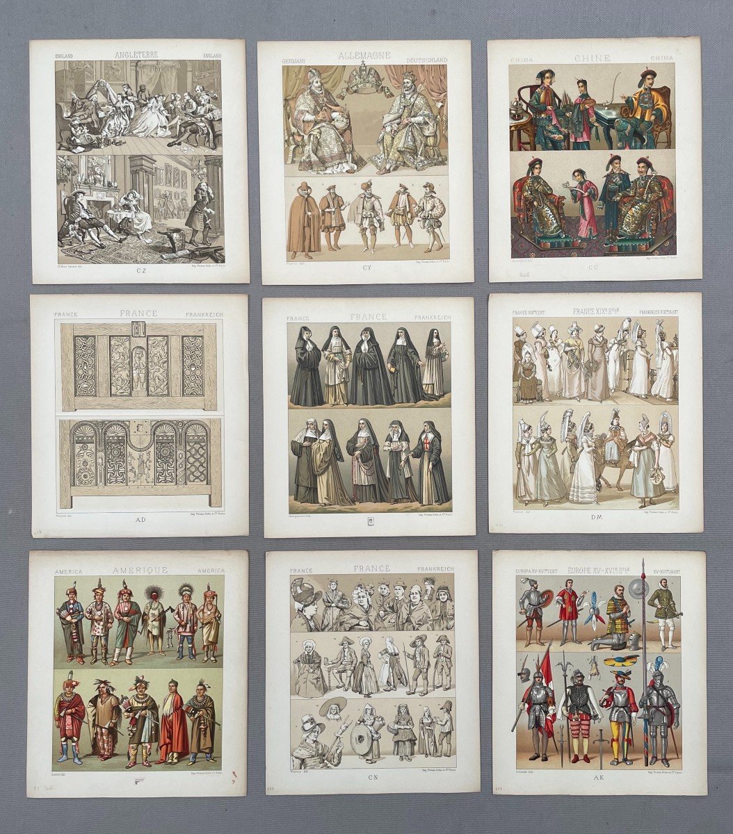 Historical Costume, 167 Plates, 19th Century Lithographs