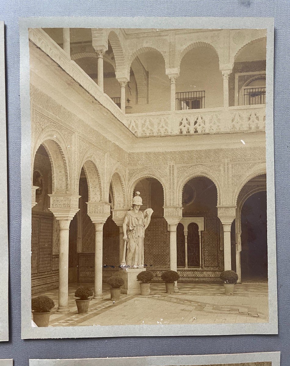 Four 19th Century Photographs, Interior Of An Oriental Palace-photo-4