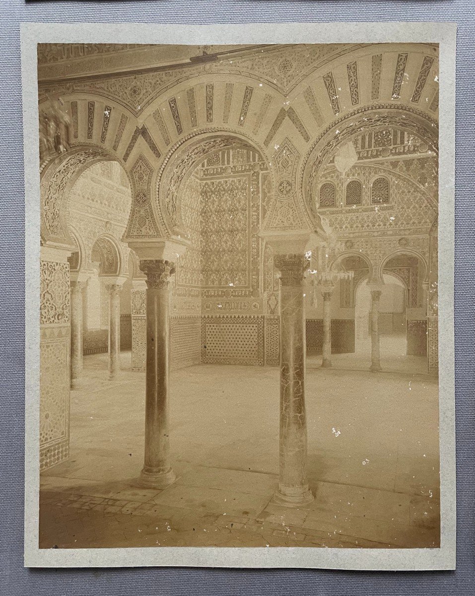 Four 19th Century Photographs, Interior Of An Oriental Palace-photo-1