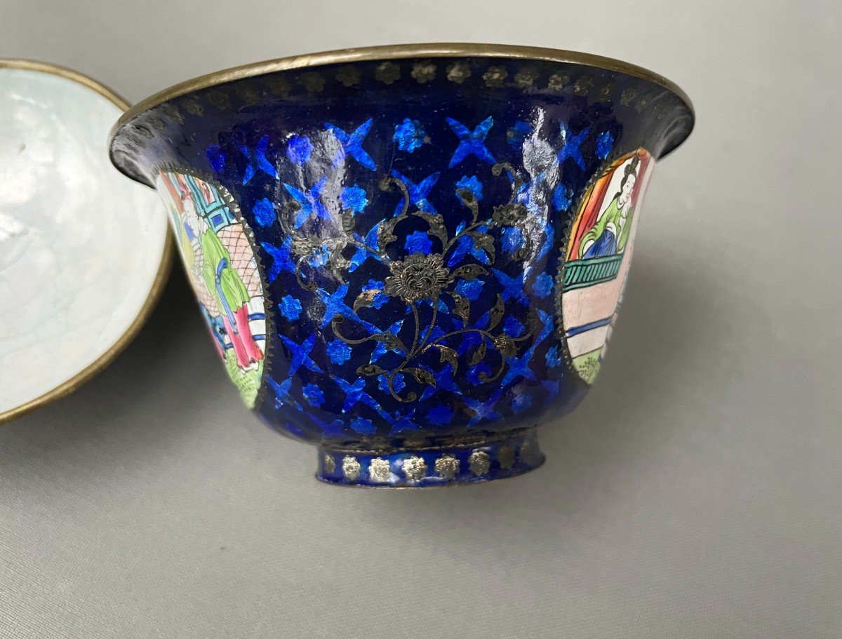 Enameled Copper Bowl, China, 19th Century-photo-5