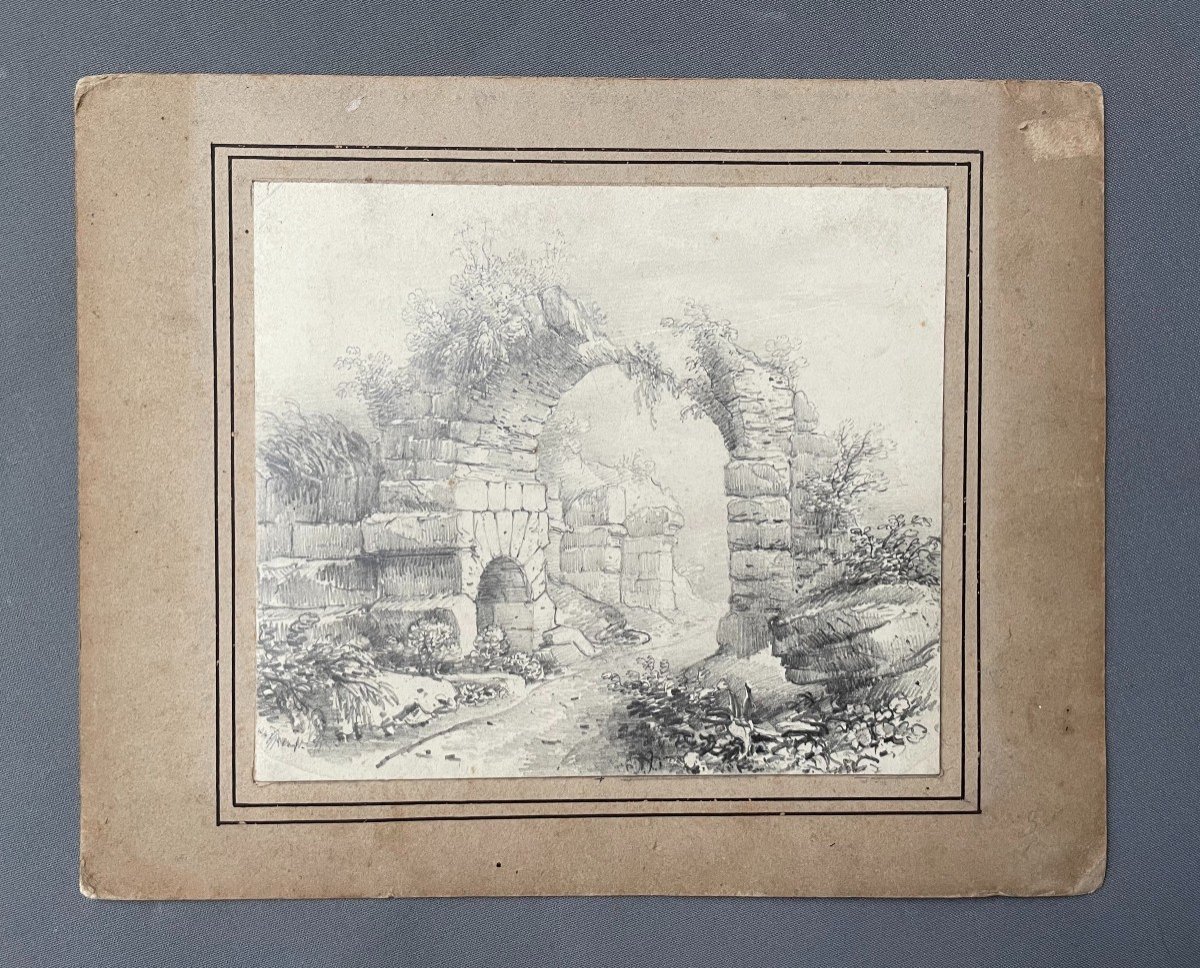 Ruines De Voute, Dessin XIXe-photo-2