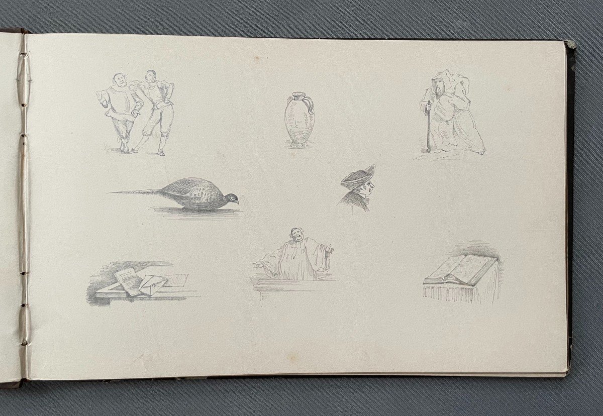 19th Century Drawing Album, 44 Pages-photo-4