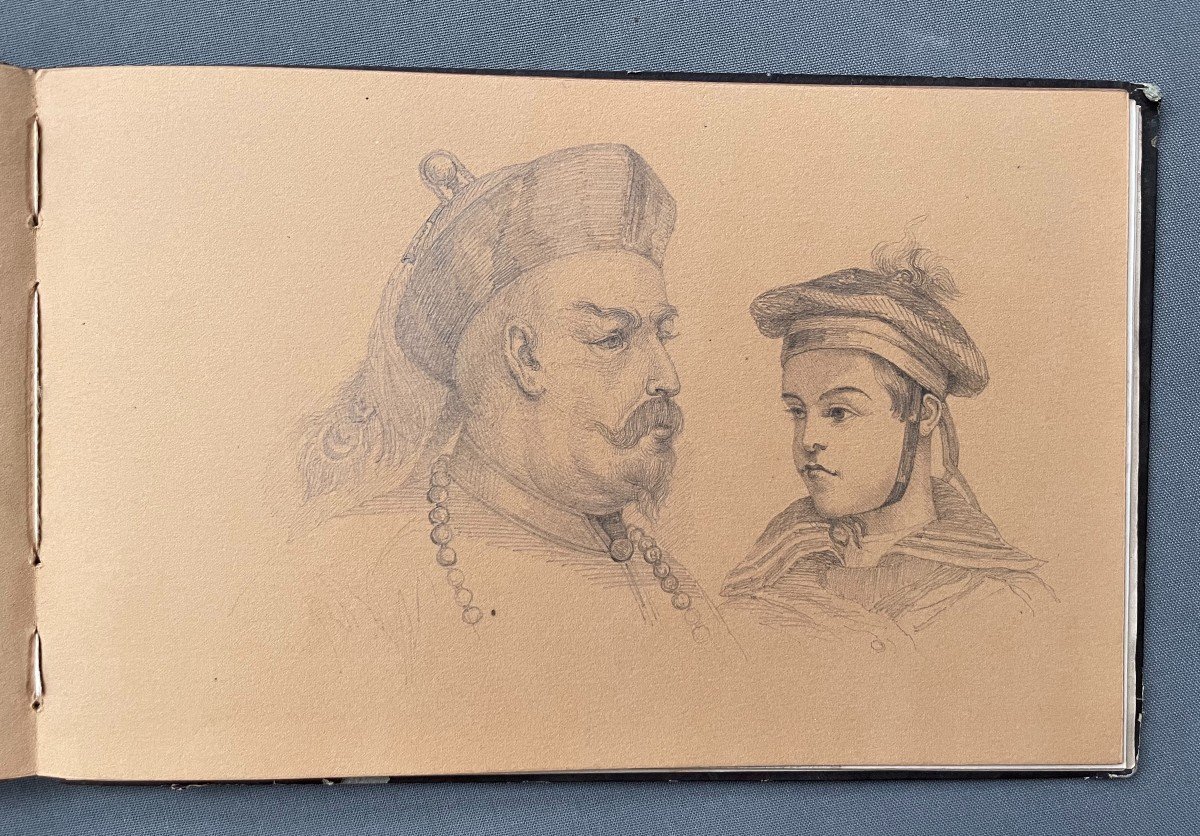 19th Century Drawing Album, 44 Pages-photo-5